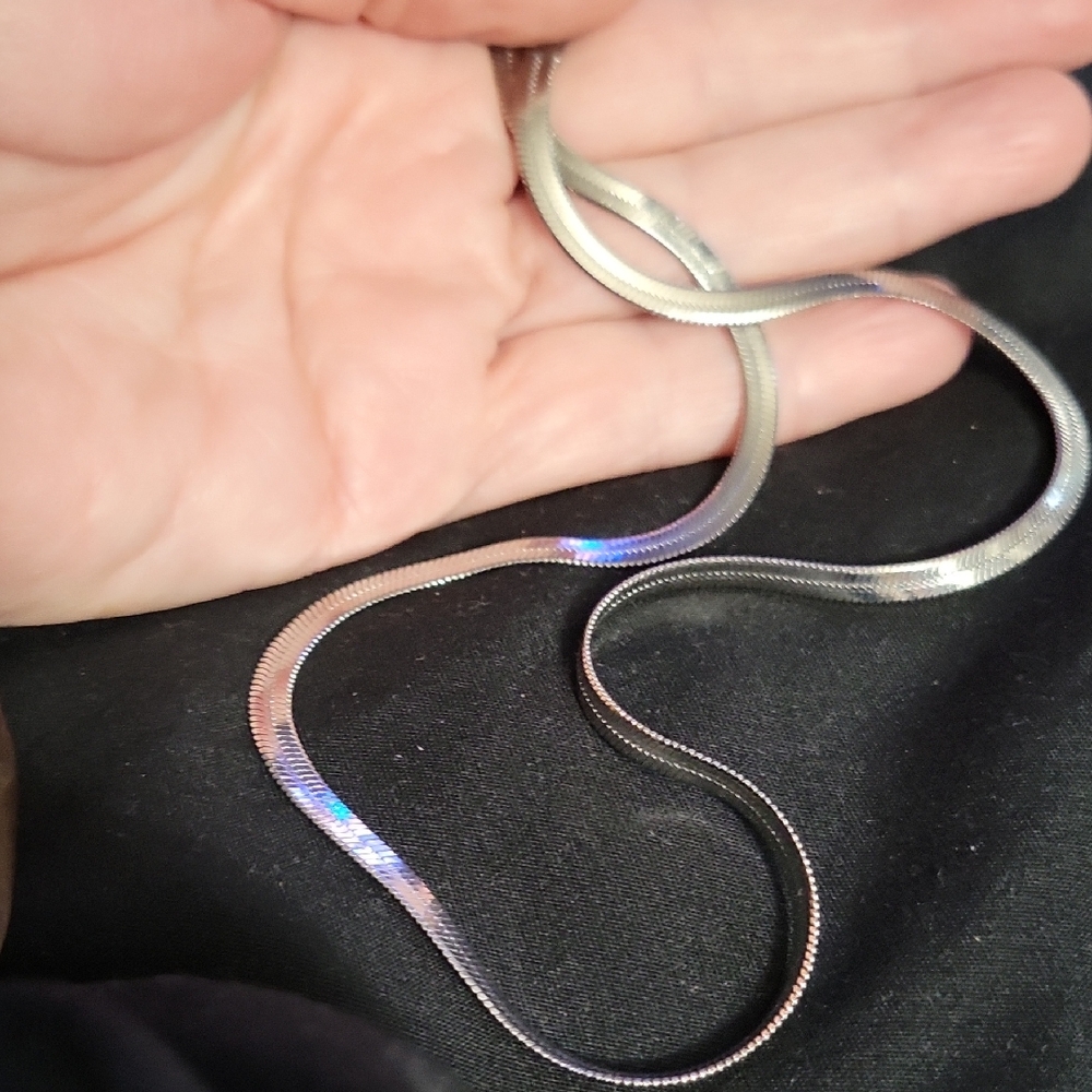 Sterling Silver 2mm 18, 22, & 24 Inch Snake Mesh Chain